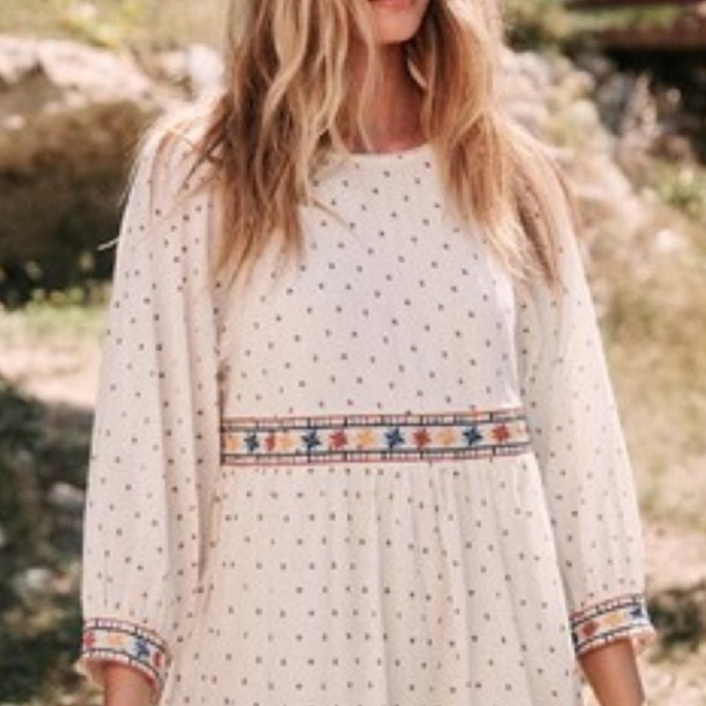 Sézane Grace Dress in Ecru